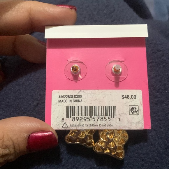 Betsey Johnson gold gummy bear Sugar Rush earrings - Picture 4 of 4